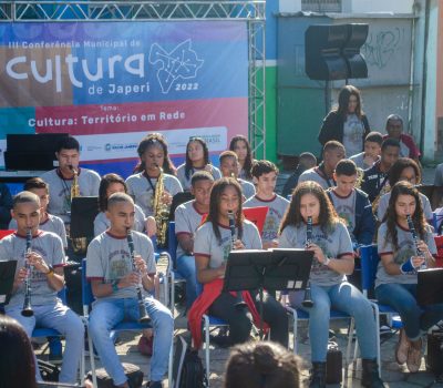 Com a música “Aquarela”, orquestra abre a III Conferência de Cultura de Japeri