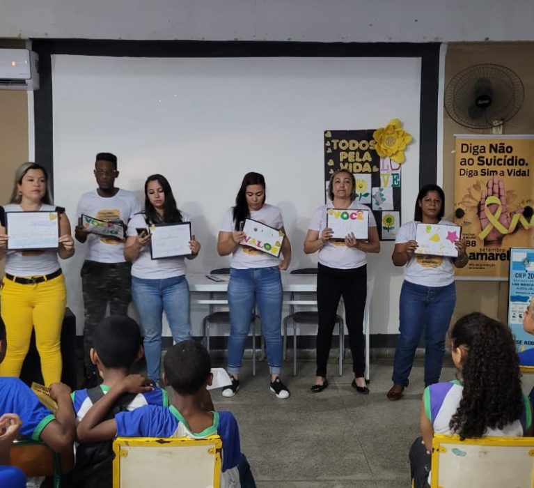 Setembro Amarelo: alunos da Escola Municipal João XXIII participam da campanha