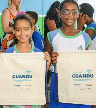 Projeto “Amigos do Guandu” realiza festa de encerramento para alunos da Escola Municipal Teófilo Cunha