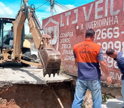 Prefeitura de Japeri atua em áreas críticas e interdita acesso no Pontilhão por risco estrutural