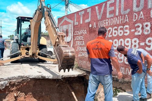 Prefeitura de Japeri atua em áreas críticas e interdita acesso no Pontilhão por risco estrutural