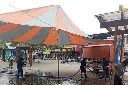 Praça Wendel Coelho recebe serviços contínuos de limpeza e conservação
