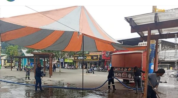 Praça Wendel Coelho recebe serviços contínuos de limpeza e conservação